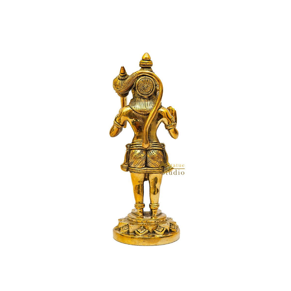 Brass Fine Standing Hanuman Idol 8 Inch - Image 5