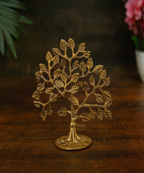 Brass Small Tree Showpiece For Lucky Home Vastu Décor Gift - Image 3