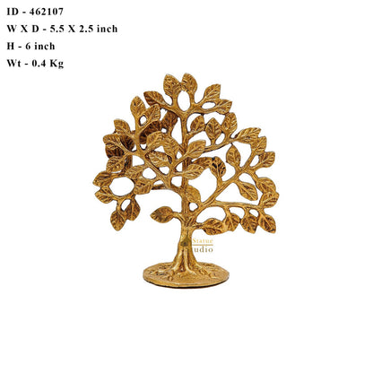 Brass Small Tree Showpiece For Lucky Home Vastu Décor Gift by vendor-unknown - Decor (View 7)