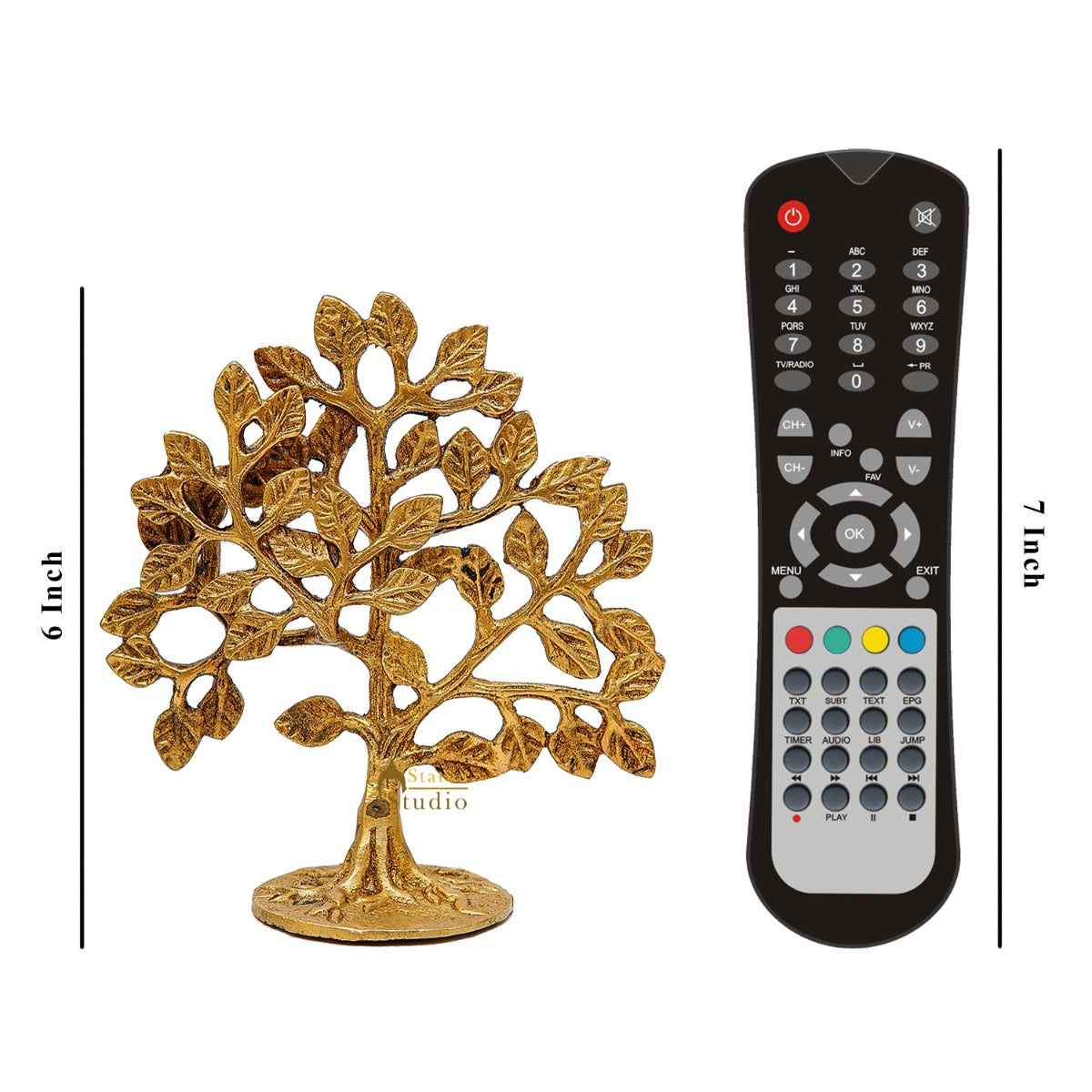 Brass Small Tree Showpiece For Lucky Home Vastu Décor Gift - Image 8
