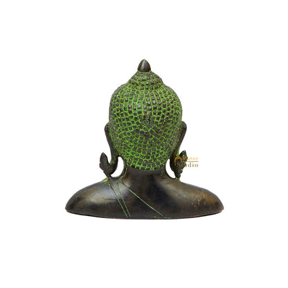 Brass Buddha Bust Idol Antique Finish Showpiece For Home Office Table Decor 6" by vendor-unknown - Buddha (View 5)
