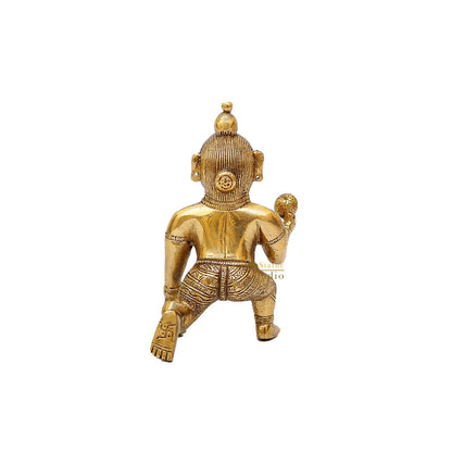 Brass Ladoo Gopal Bal Kanha Krishna Idol For Home Pooja Room Décor by vendor-unknown - Hindu Gods (View 5)