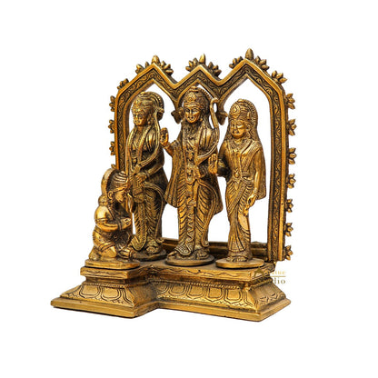 Brass Ram Darbar Family Statue Home Pooja Room Decor 8 Inch by vendor-unknown - Hindu Gods (View 4)
