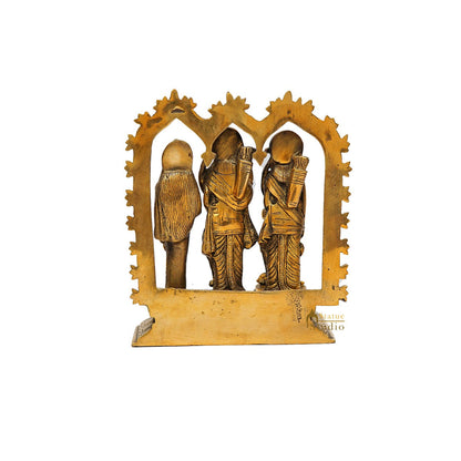 Brass Ram Darbar Family Statue Home Pooja Room Decor 8 Inch by vendor-unknown - Hindu Gods (View 5)
