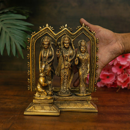 Brass Ram Darbar Family Statue Home Pooja Room Decor 8 Inch by vendor-unknown - Hindu Gods (View 2)