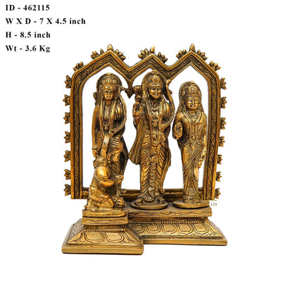 Brass Ram Darbar Family Statue Home Pooja Room Decor 8 Inch by vendor-unknown - Hindu Gods (View 6)