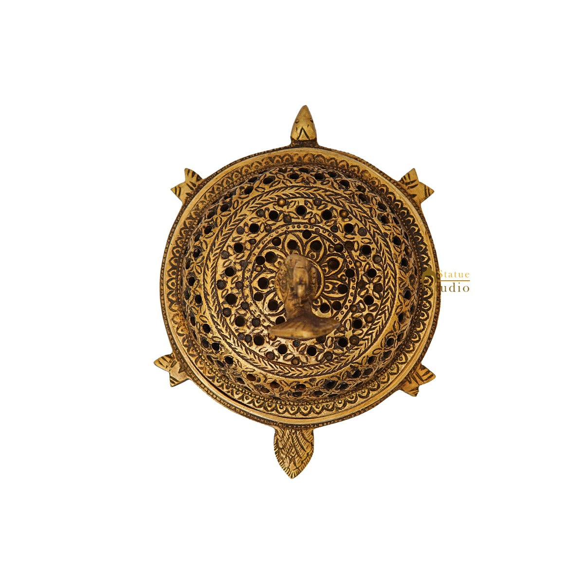 Brass Antique Peacock Dhoop Dani Loban Burner For Pooja Room Décor Gift - Image 5