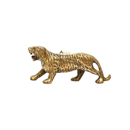 Brass Antique Mini Tiger Showpieces For Home Office Table Décor Gift by vendor-unknown - Decor (View 4)