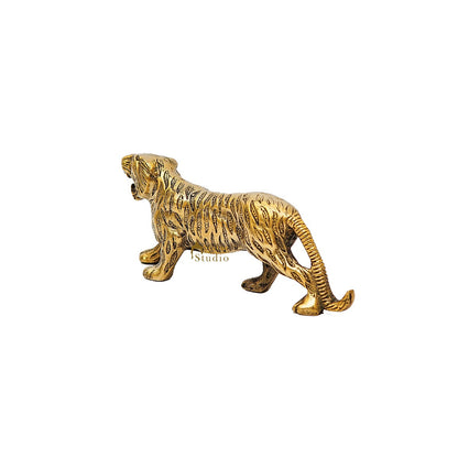 Brass Antique Mini Tiger Showpieces For Home Office Table Décor Gift by vendor-unknown - Decor (View 5)