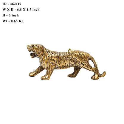 Brass Antique Mini Tiger Showpieces For Home Office Table Décor Gift by vendor-unknown - Decor (View 6)