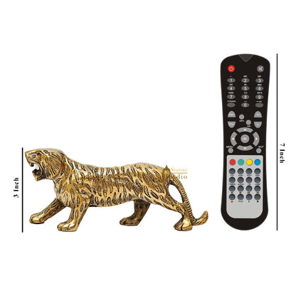 Brass Antique Mini Tiger Showpieces For Home Office Table Décor Gift by vendor-unknown - Decor (View 7)