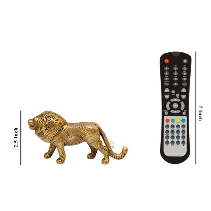 Brass Antique Mini Lion Showpieces For Home Office Table Décor Gift by vendor-unknown - Decor (View 7)