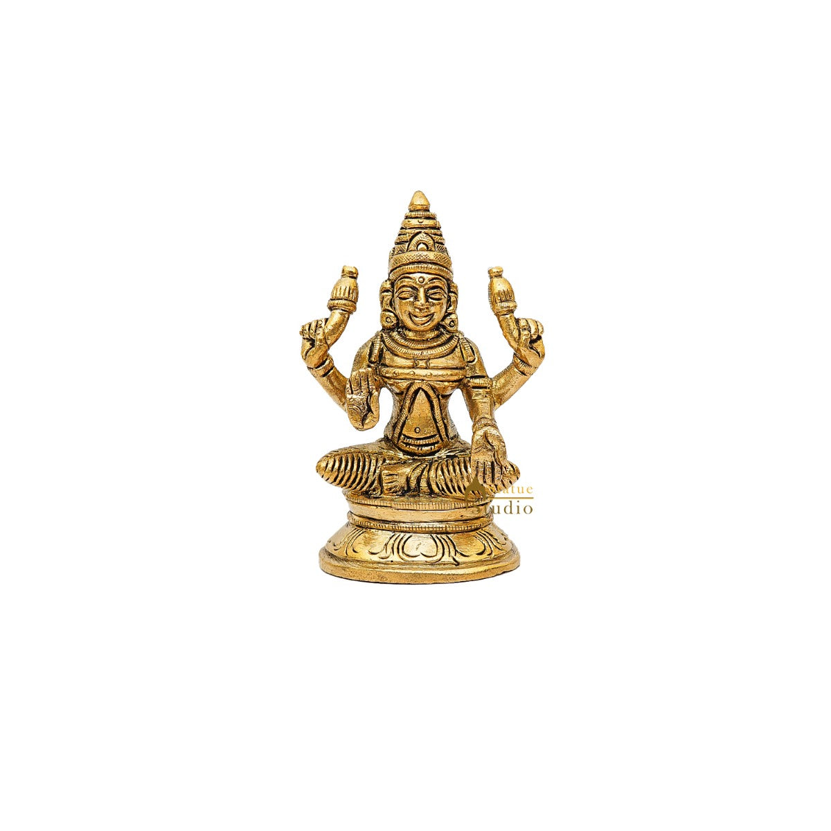Brass Small Fine Lakshmi Idol For Pooja Décor Lucky Gift Laxmi Statue