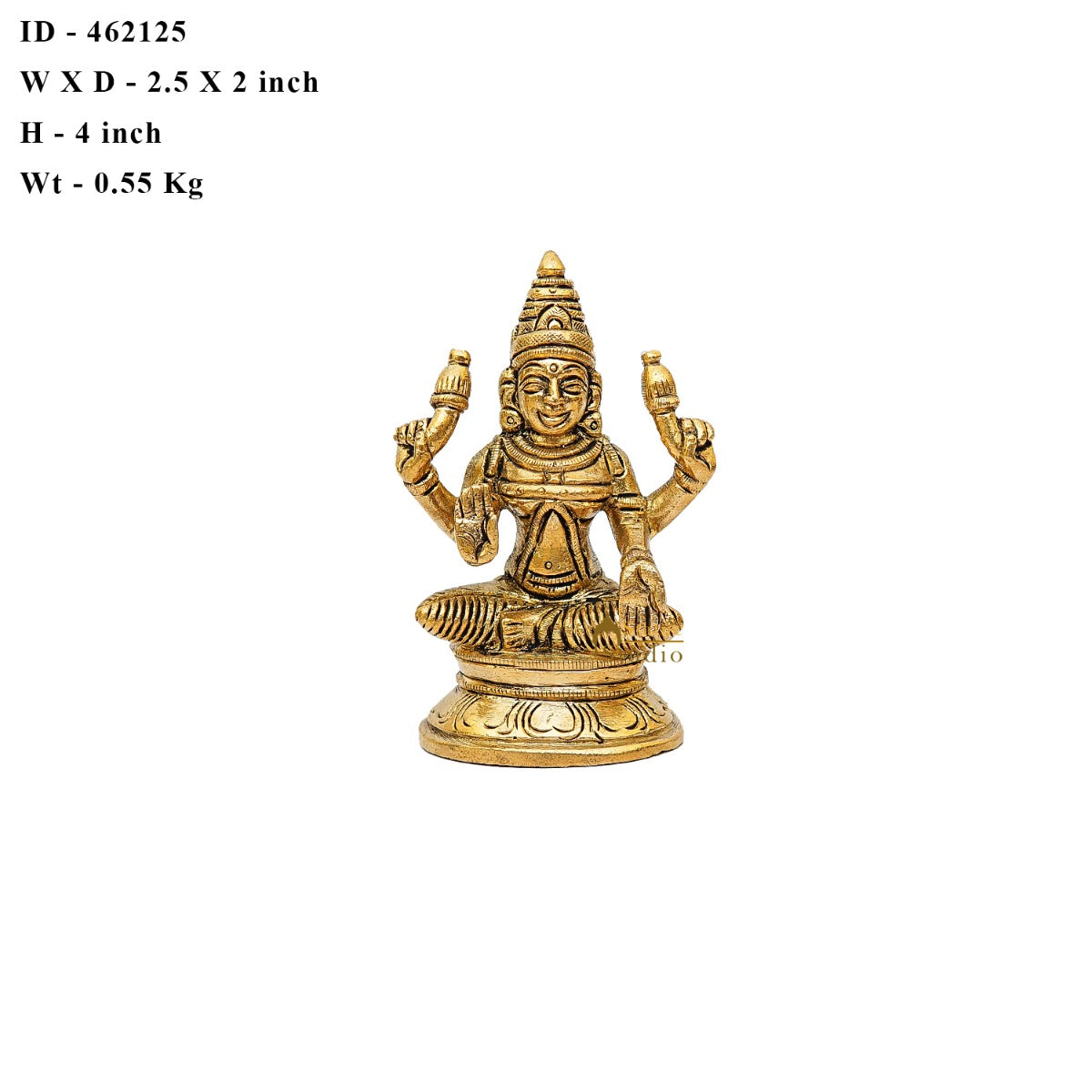Brass Small Fine Lakshmi Idol For Pooja Décor Lucky Gift Laxmi Statue