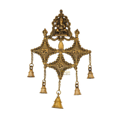 Brass Ganesha Wall Hanging Diwali Shubh Laabh Lucky Décor by vendor-unknown - Decor (View 3)