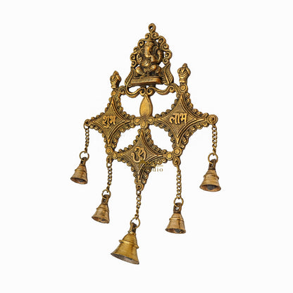 Brass Ganesha Wall Hanging Diwali Shubh Laabh Lucky Décor by vendor-unknown - Decor (View 4)