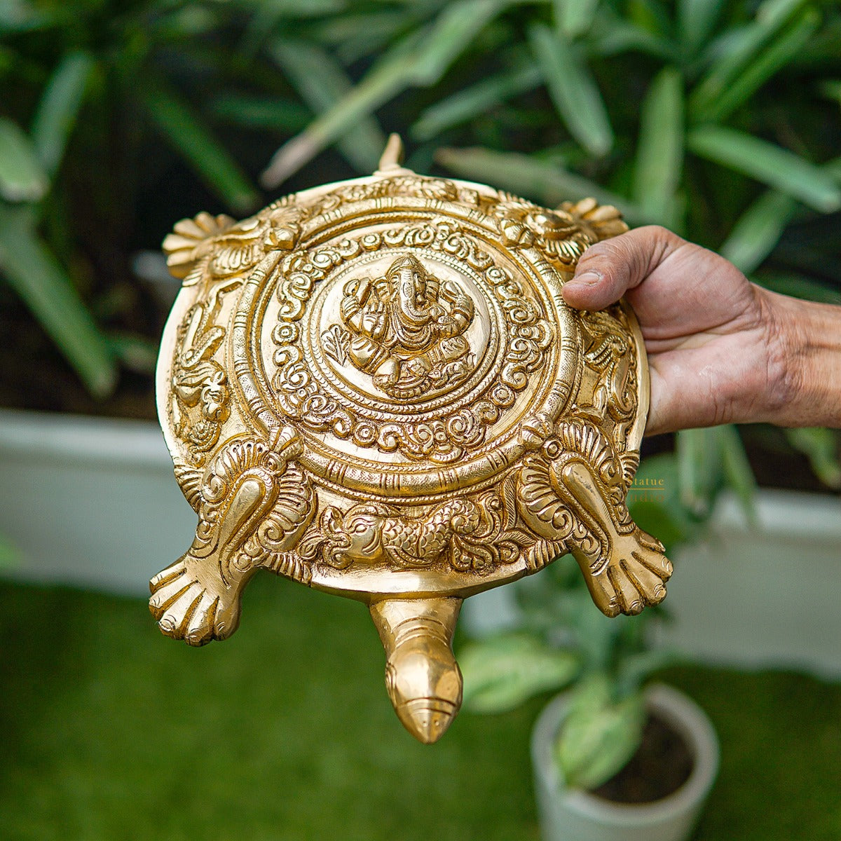 Brass Turtle Showpieces For Feng Shui Vastu Home Office Room Decor - Image 2