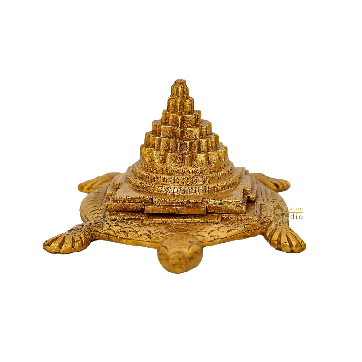 Brass Turtle Showpieces With Yantra For Feng Shui Vastu Home Office Room Decor - Image 3