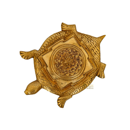 Brass Turtle Showpieces With Yantra For Feng Shui Vastu Home Office Room Decor by vendor-unknown - Decor (View 5)