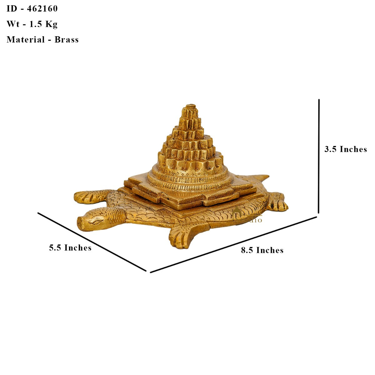 Brass Turtle Showpieces With Yantra For Feng Shui Vastu Home Office Room Decor