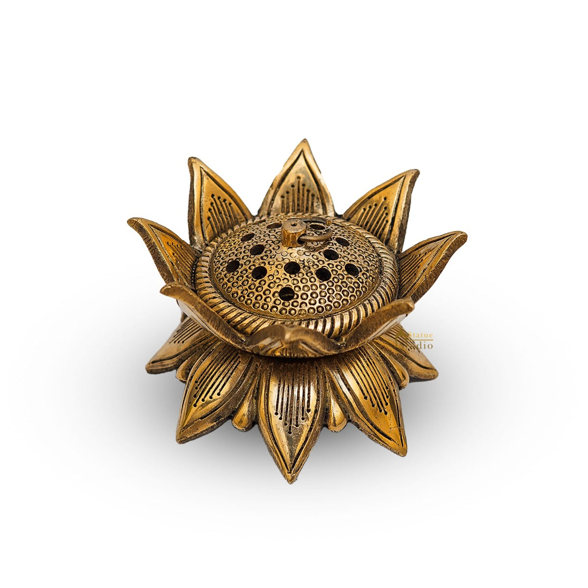 Brass Dhoop Dani Incense Burner For Pooja Room Decor Diwali Gift Showpiece 6" - Image 5