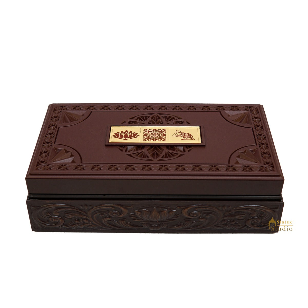 Ganesha Laxmi Wooden Charan Paduka Diwali Pooja Gift Decor Box