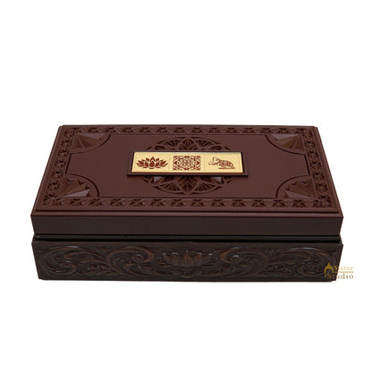 Ganesha Laxmi Wooden Charan Paduka Diwali Pooja Gift Decor Box by vendor-unknown - Spiritual (View 7)
