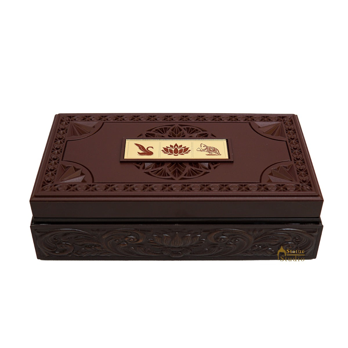 Ganesha Laxmi Saraswati Wooden Charan Paduka Diwali Pooja Gift Decor Box - Image 7