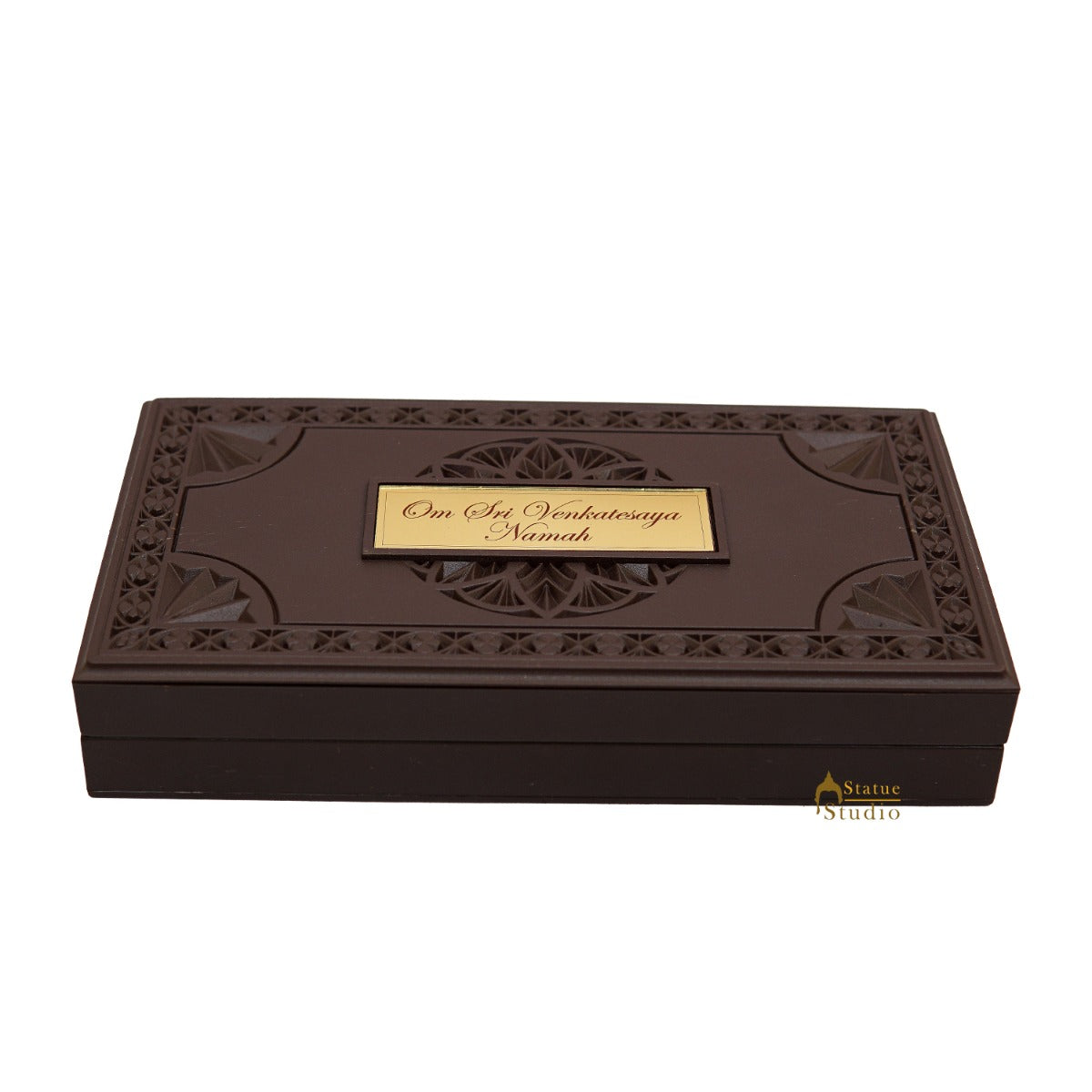 Lord Balaji Venkateshwar  Wooden Charan Paduka Diwali Pooja Gift Decor Box