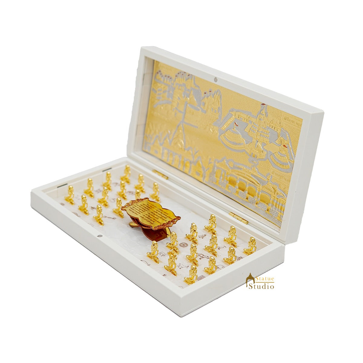 Jainism Wooden Charan Paduka Diwali Pooja Gift Decor Box