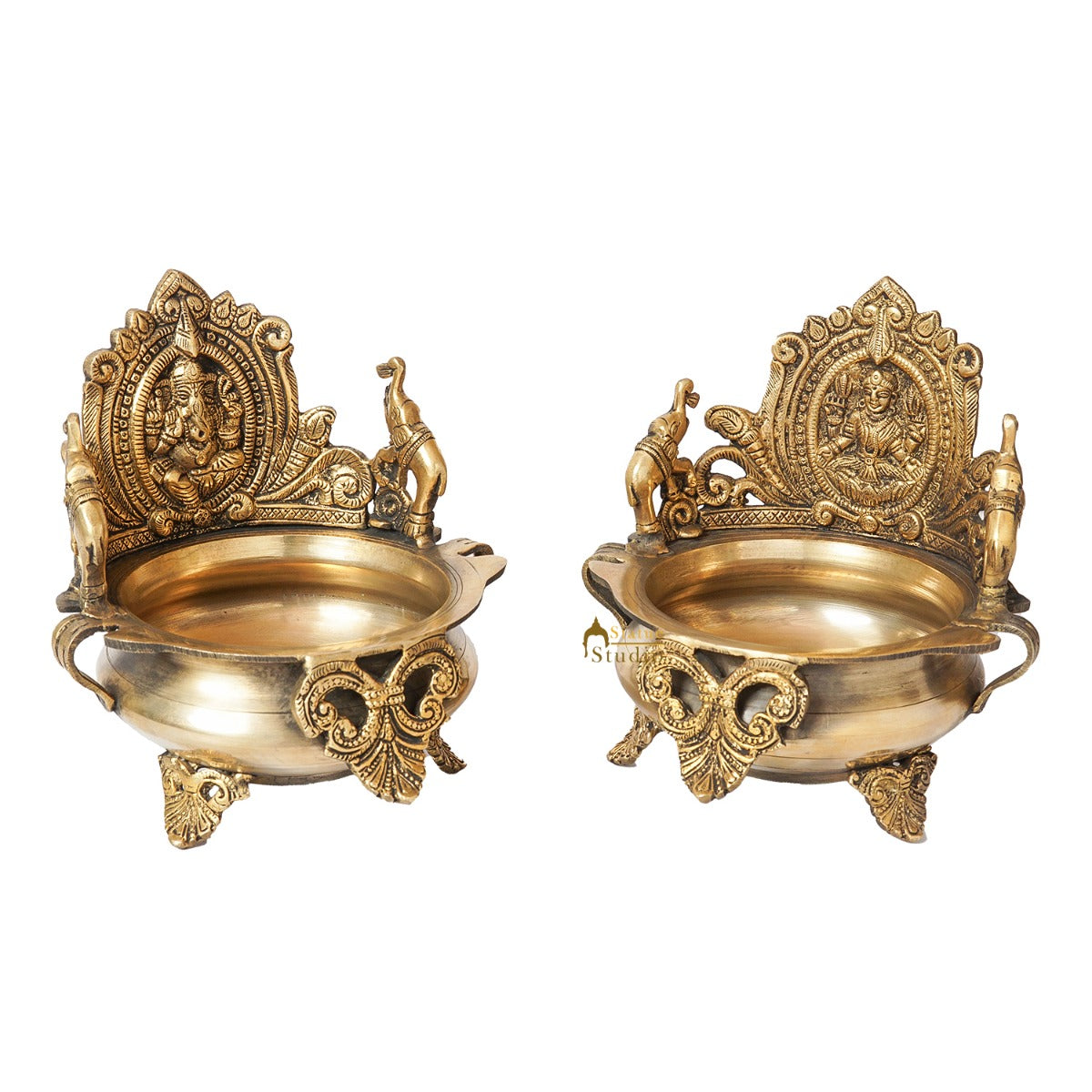 Brass Ganesha Lakshmi Urli Bowl For Home Diwali Decor Gifting Showpiece - Image 6
