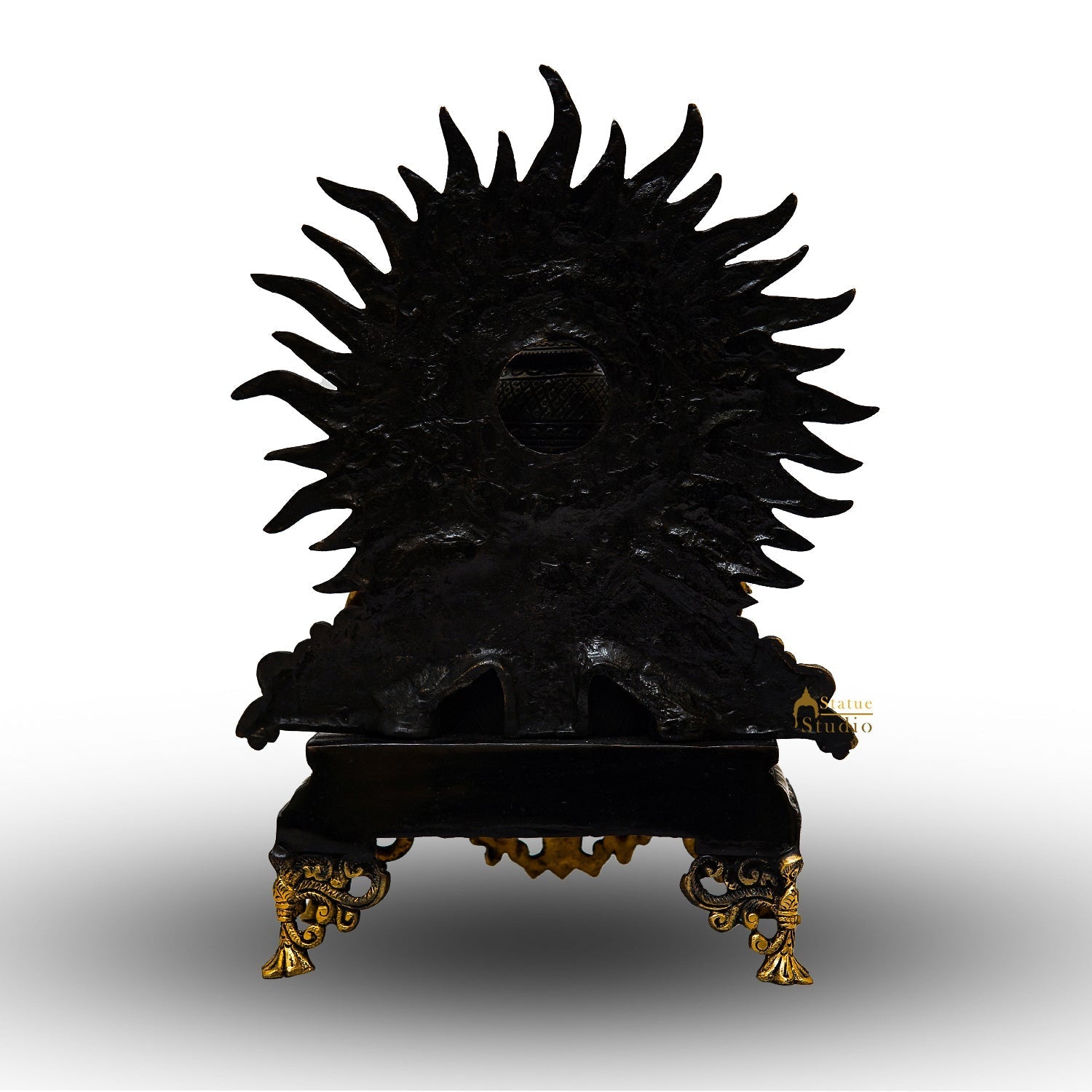 Brass Hanuman Bust Statue Idol For Home Office Temple Lucky Decor 14" - Image 5