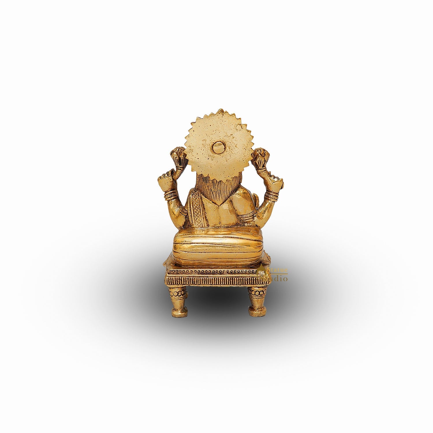 Brass Lakshmi Statue Laxmi Idol Murti Religious Home Decor Lucky 6" - Image 5