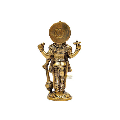 Brass Standing Vishnu Idol 6.5 Inch by vendor-unknown - Hindu Gods (View 5)