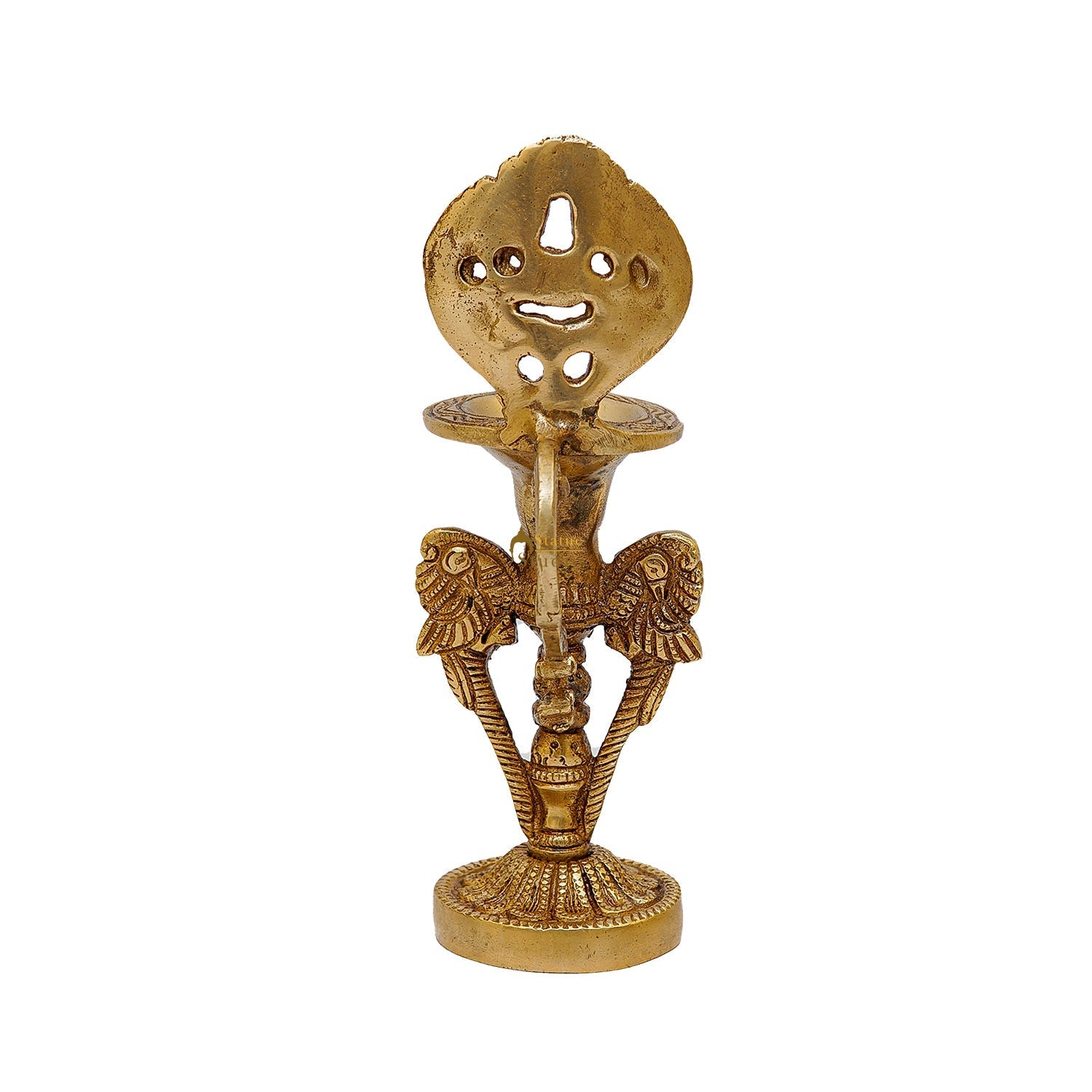 Brass Diya Oil Lamp For Home Temple Religious Decor Showpiece 8 Inch - Image 5