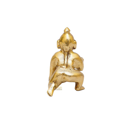 Brass Laddu Gopal Krishna Idol 4 Inch by vendor-unknown - Hindu Gods (View 5)
