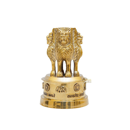 Brass Ashok Stambh Momento Decor 8 Inch by vendor-unknown - Decor (View 4)