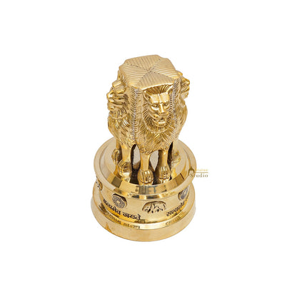 Brass Ashok Stambh Momento Decor 8 Inch by vendor-unknown - Decor (View 5)