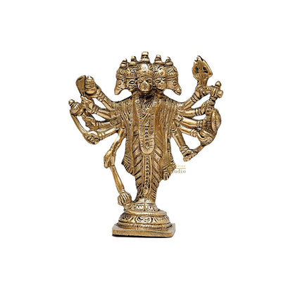 Brass Standing Panchmukhi Hanuman Statue 5 Inch by vendor-unknown - Hindu Gods (View 3)