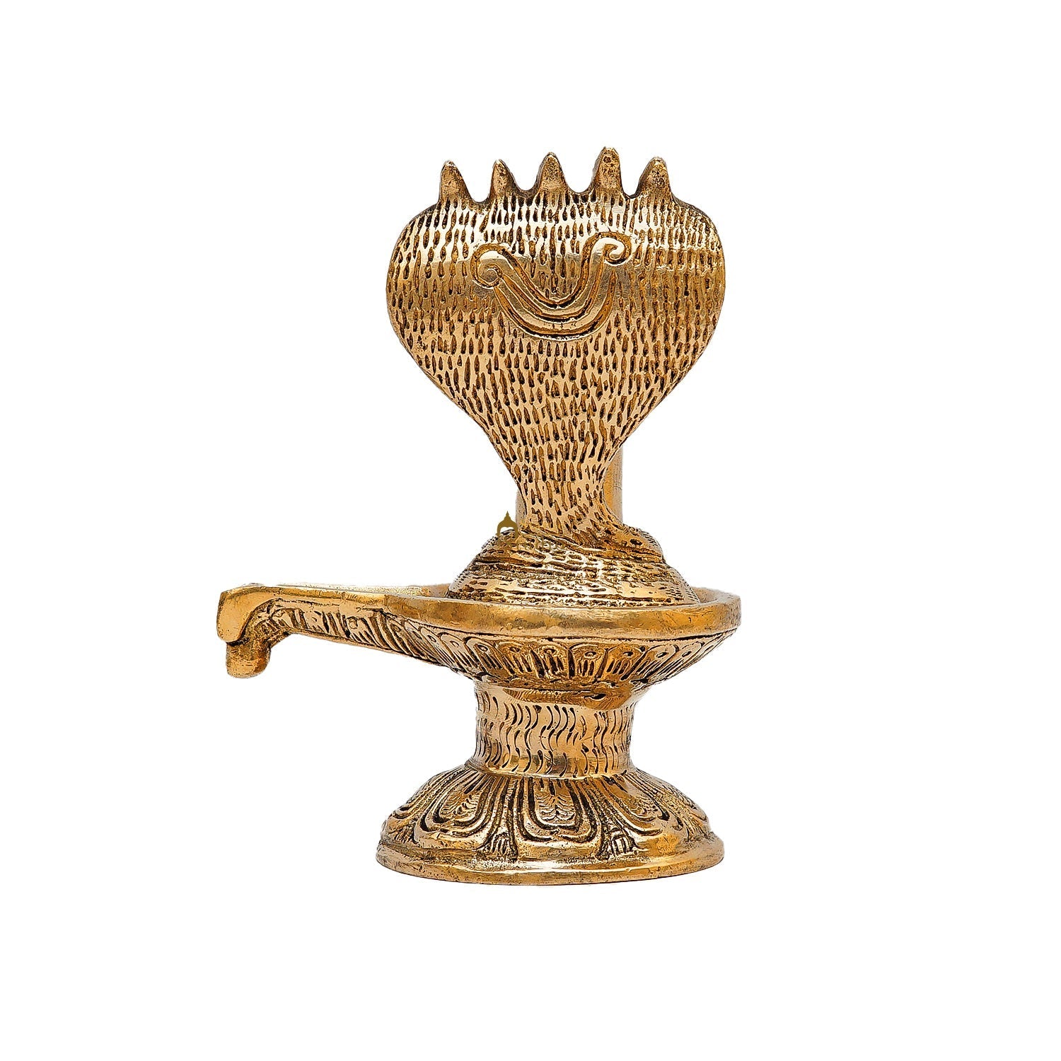 Brass Shiva Lingam With Naag 6.5 Inch - Image 5