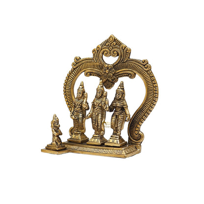 Brass Small Ram Darbar Statue Rama Family Idol 6.5 Inch by vendor-unknown - Hindu Gods (View 4)