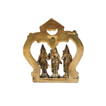 Brass Small Ram Darbar Statue Rama Family Idol 6.5 Inch by vendor-unknown - Hindu Gods (View 5)