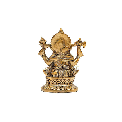 Brass Small Ganesha Idol 5 Inch by vendor-unknown - Hindu Gods (View 5)