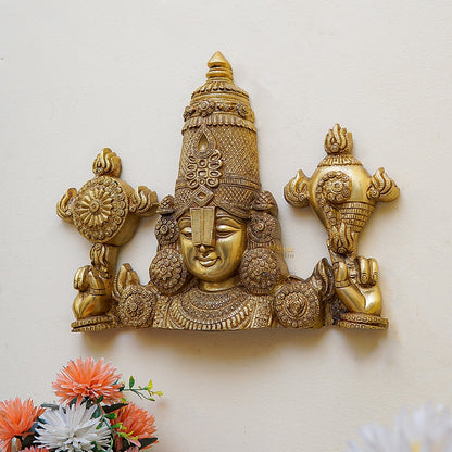 Brass Tirupati Balaji Face Wall Hanging 20 inches by vendor-unknown - Gifting (View 4)