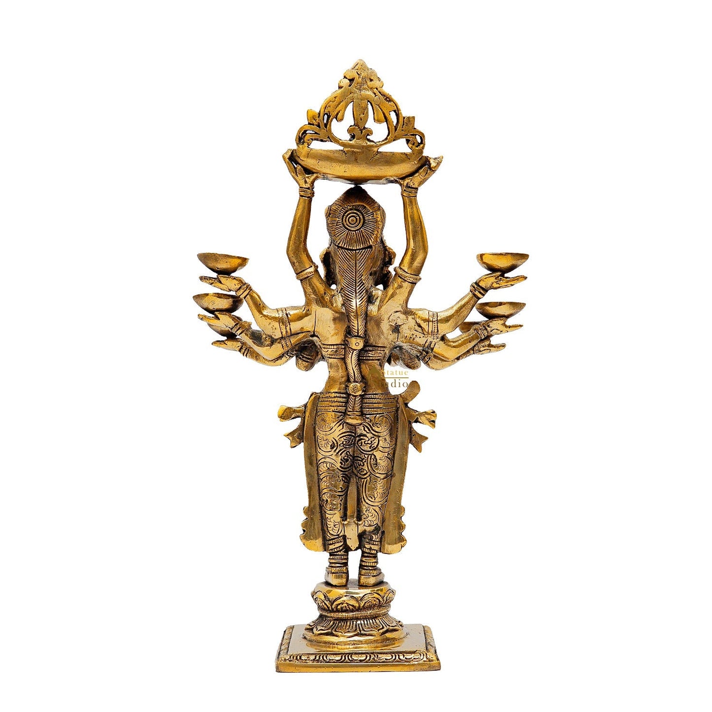 Brass Deeplakshmi Statue For Pooja Room Home Decor And Gifting 15"