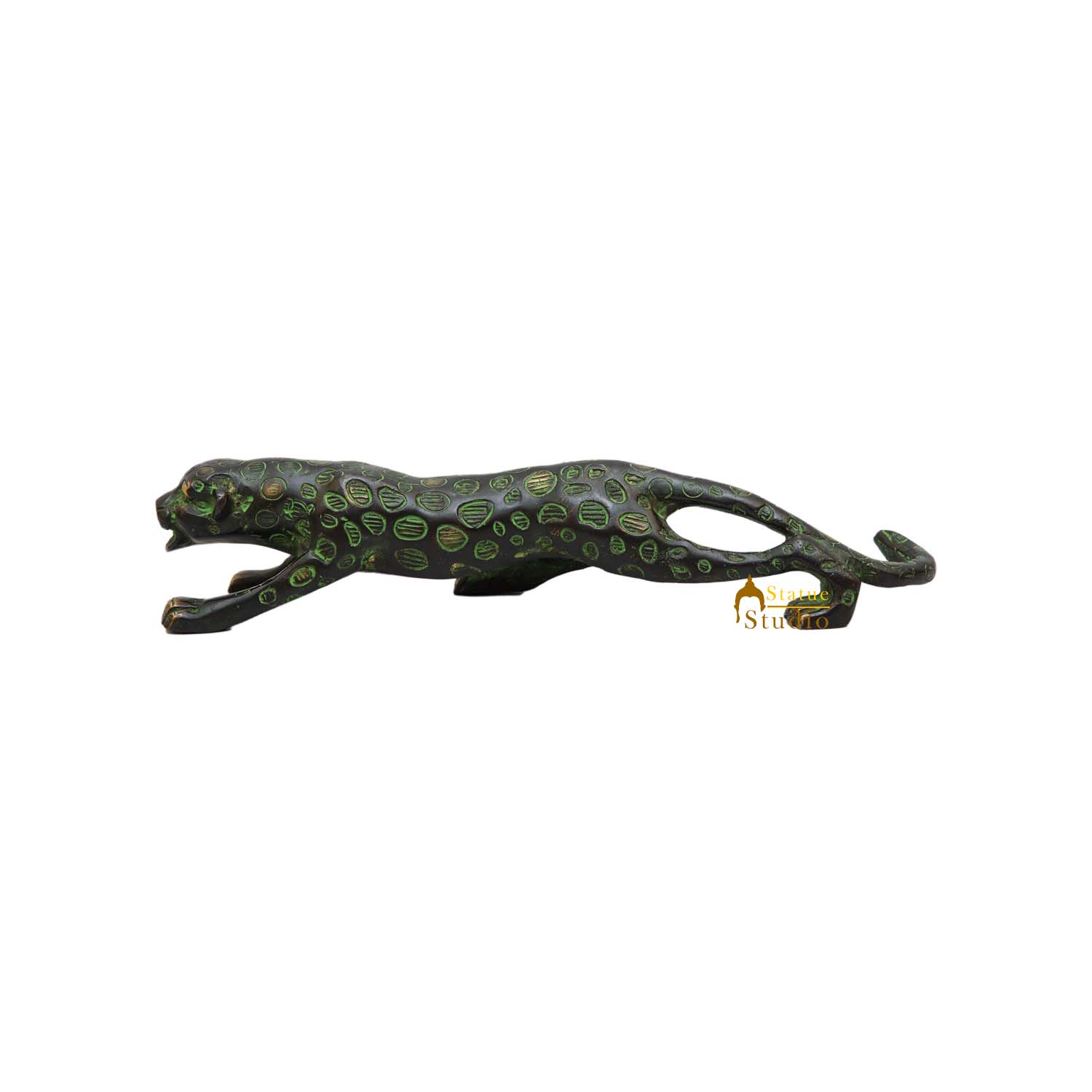 Brass Antique Leopard Decorative Showpiece For Home Room Table Decor 2" - Image 2