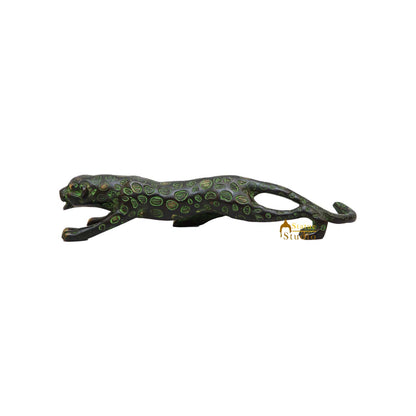 Brass Antique Leopard Decorative Showpiece For Home Room Table Decor 2" by vendor-unknown - Decor (View 2)