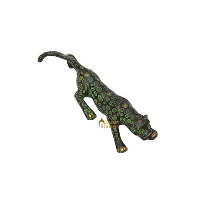 Brass Antique Leopard Decorative Showpiece For Home Room Table Decor 2" by vendor-unknown - Decor (View 5)