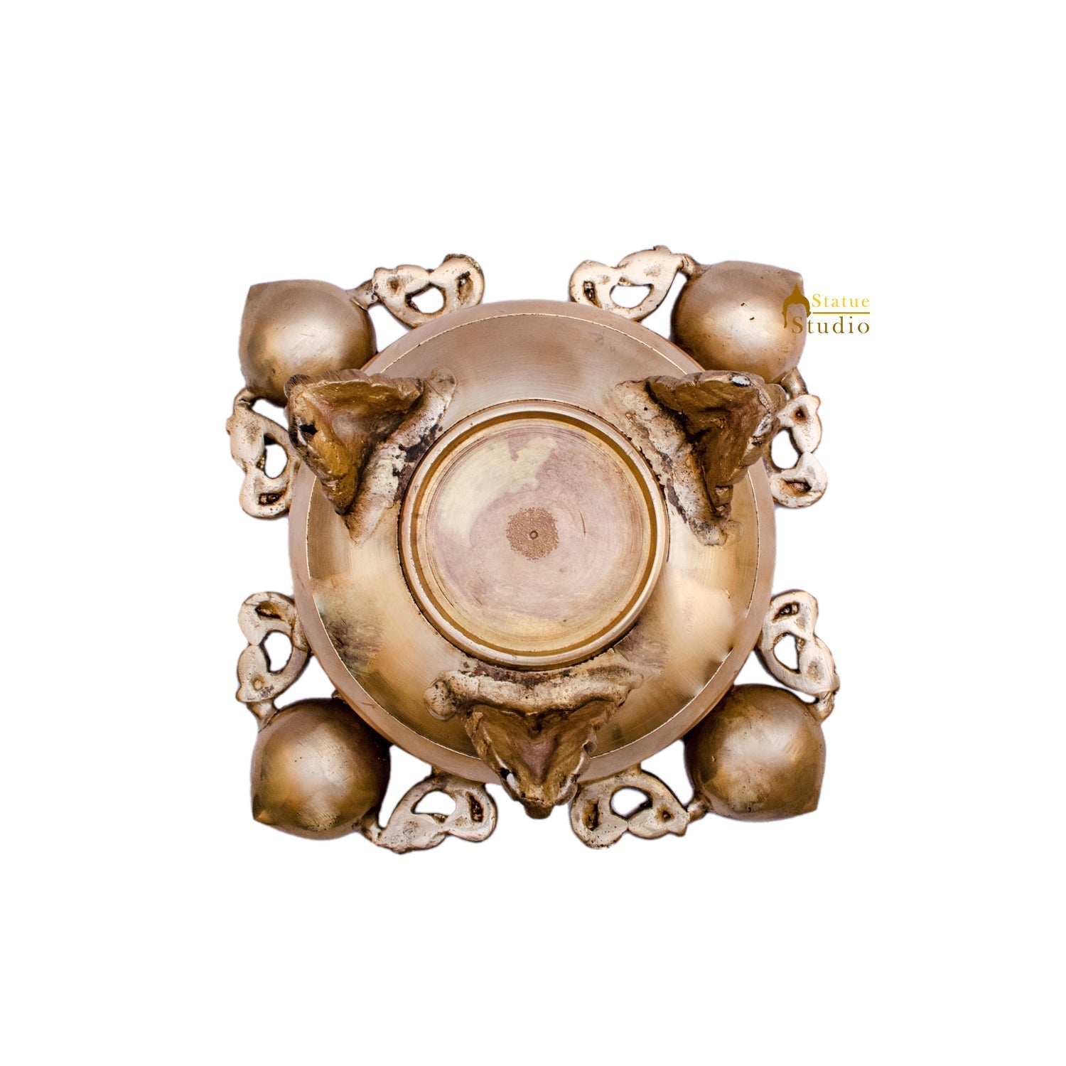 Brass Designer South Indian Urli For Home Garden Office Decor Gift 3" - Image 6