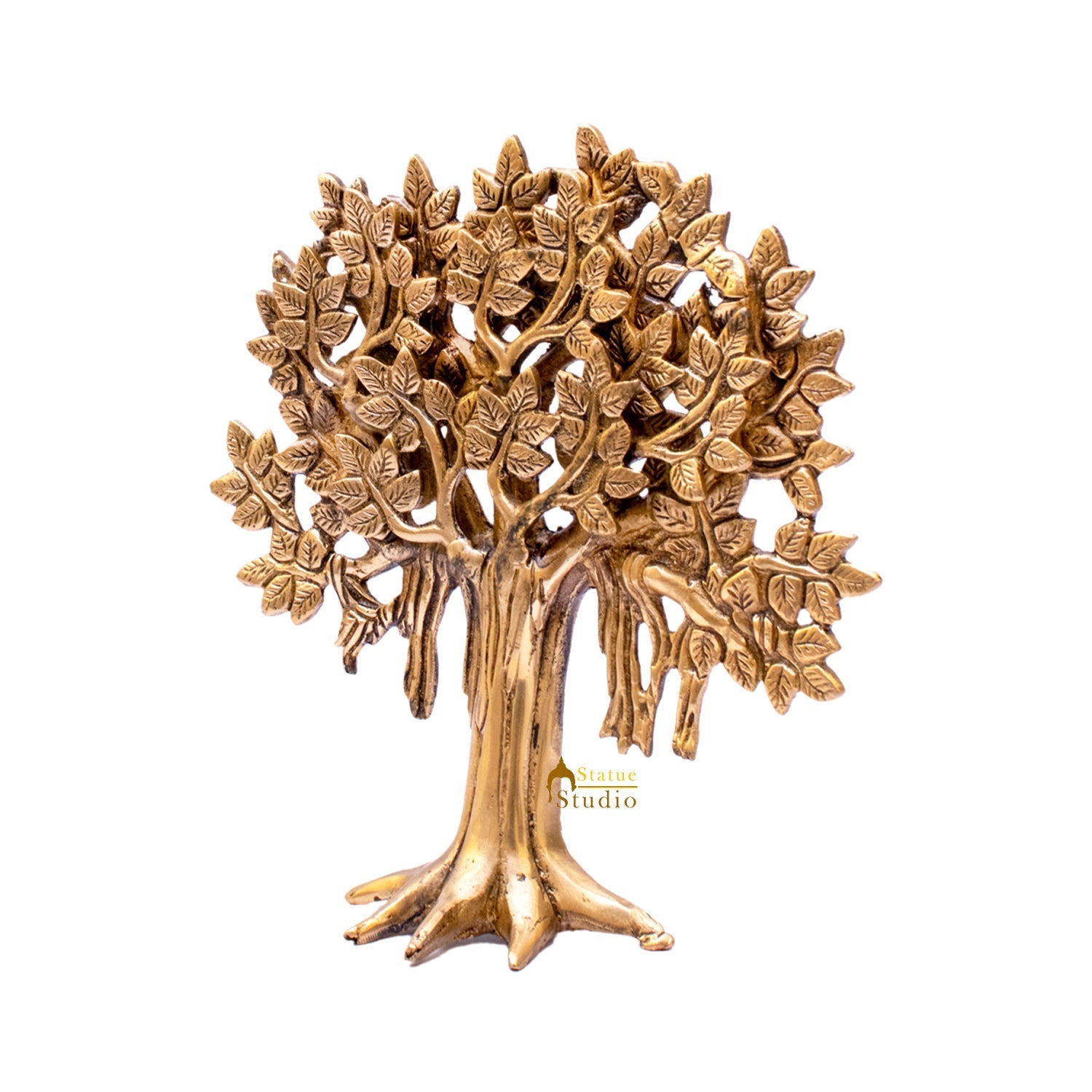 Brass Kalpavriksha Tree Decorative Showpiece For Home Room Table Decor 8" - Image 4
